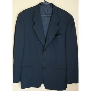 44R Armani Collezioni -Men Stripe Wool Suit Jacket